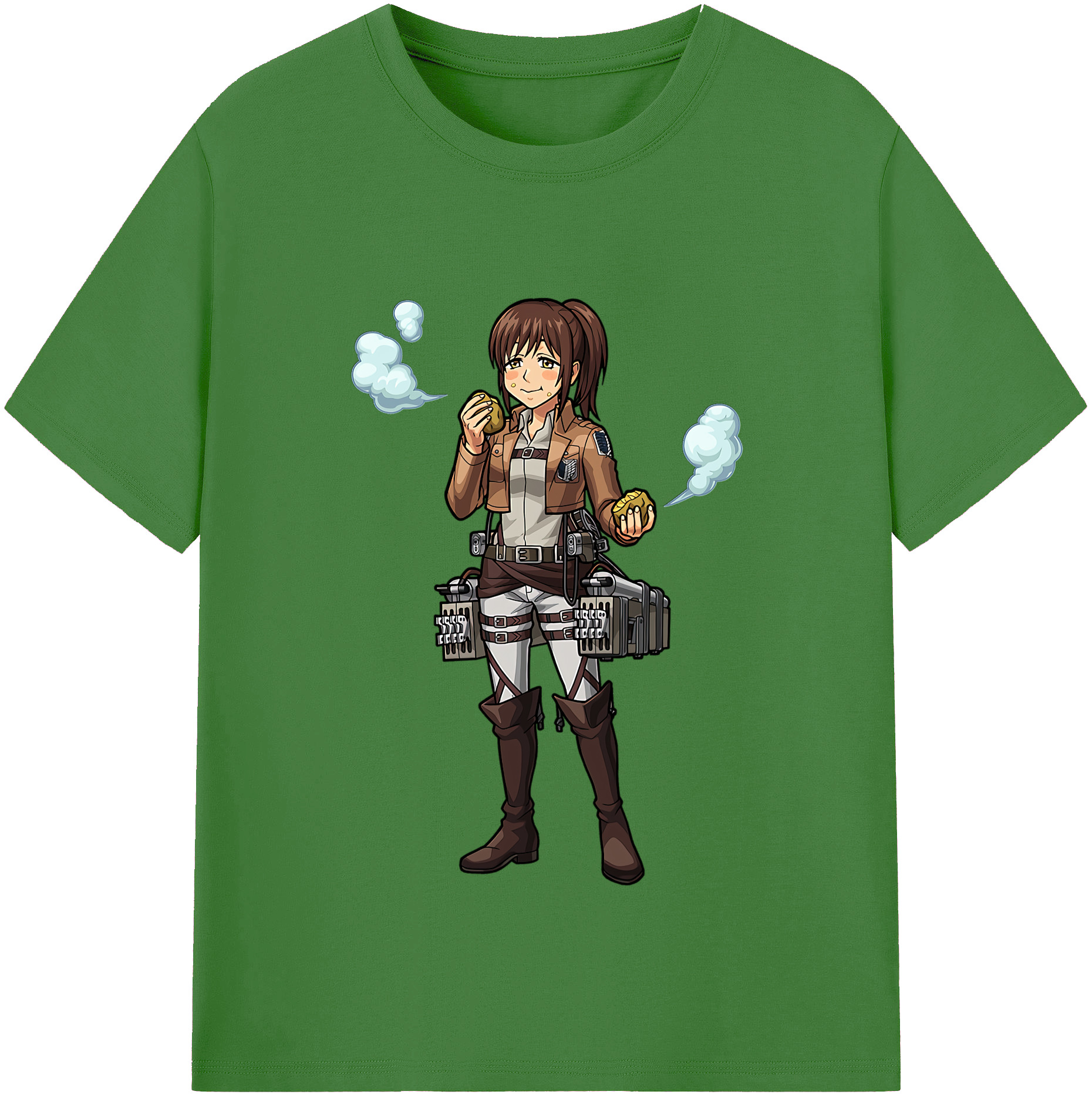 （画像用） 進撃の巨人 サシャ·ブラウス Attack on Titan Sasha Blaus レディースカジュアルプリントTシャツ（綿100％）